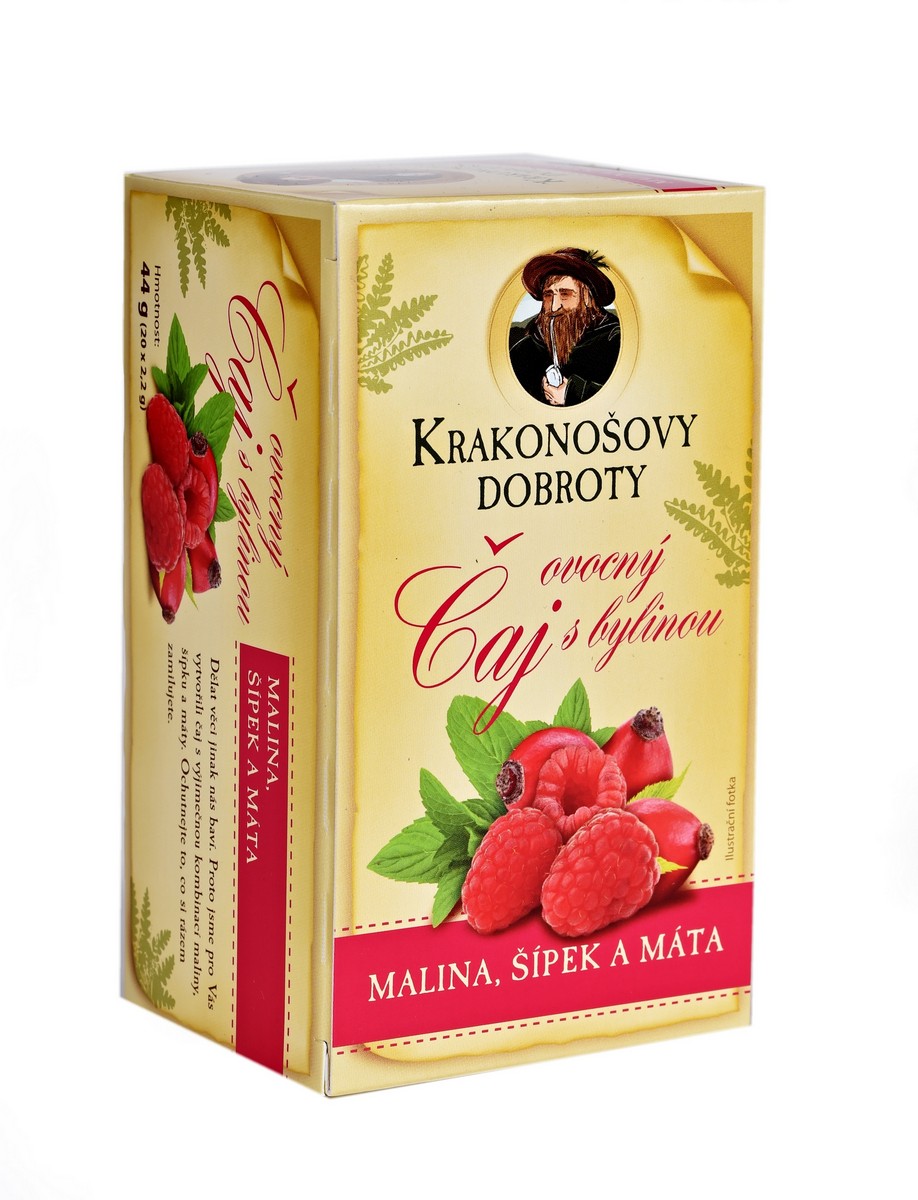 čaj Malina, šípek a máta